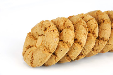 stacking cookies isolated on white background
