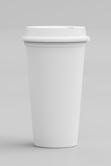 Coffee Cup Isolated on White, 3D Rendering