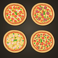 italian pizza banner with place for text