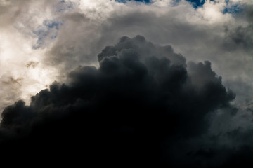 dark clouds in the sky.