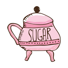 sugar pot isolated icon