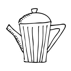 teapot kitchen isolated icon