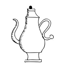 teapot kitchen isolated icon