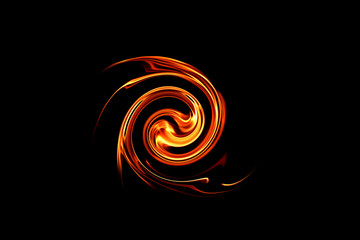 fire flames on black background