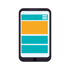 smartphone technology gadget display icon. Isolated and flat illustration. Vector graphic