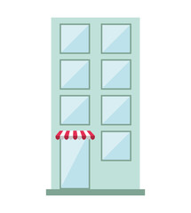 building store construction silhouette icon