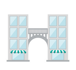 building store construction silhouette icon