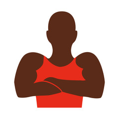 strong man african bodybuilder icon