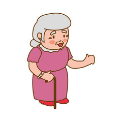grandmother old person woman female icon. Isolated and flat illustration. Vector graphic