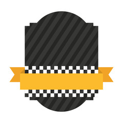 taxi frame ribbon emblem icon
