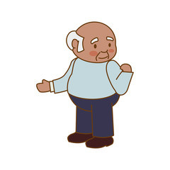 grandfather old person man male icon. Isolated and flat illustration. Vector graphic