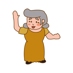 Fototapeta premium grandmother old person woman female icon. Isolated and flat illustration. Vector graphic