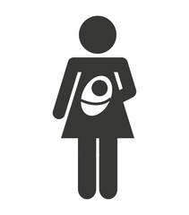 mother silhouette figure isolated icon