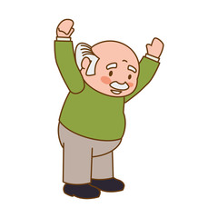 grandfather old person man male icon. Isolated and flat illustration. Vector graphic