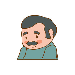 grandfather old person man male icon. Isolated and flat illustration. Vector graphic