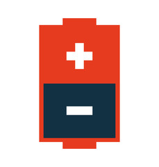 Fototapeta premium battery poles isolated icon