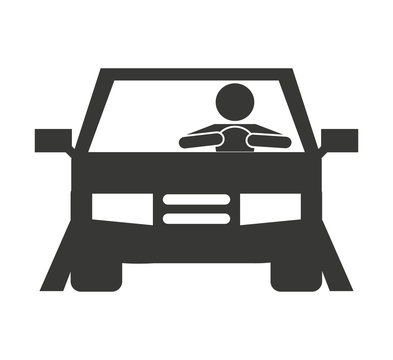 human driver car icon