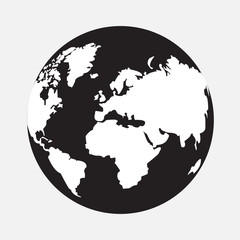 Vector planet Earth icon.
