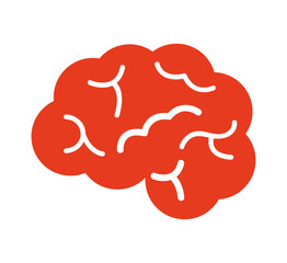 brain organ human isolated icon