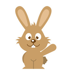 cute rabbit isolated icon design