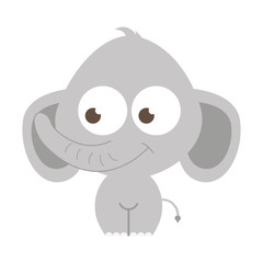 cute elephant isolated icon
