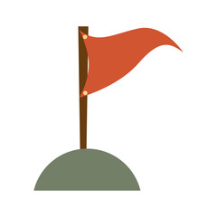 flag camping zone icon