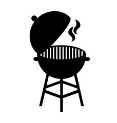 grill hot isolated silhouette icon