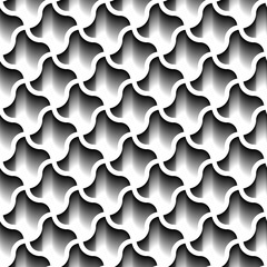 Seamless abstract geometric pattern, prame border futuristic wallpaper, 3d grey tile surface.
