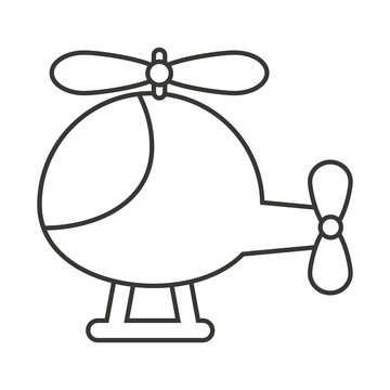 helicopter toy isolated icon