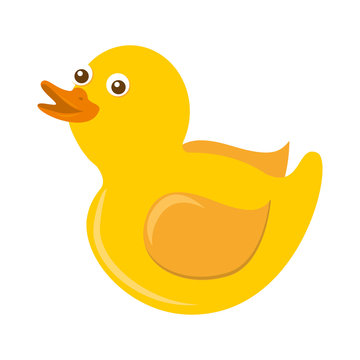 duck toy isolated icon
