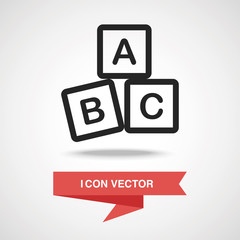 baby toy bricks icon