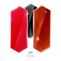 Blank colorful glossy arrow stripes for text