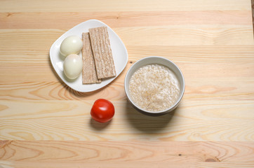 two boiled eggs porridge useful breakfast