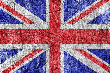 Grudge stone painted United Kingdom flag