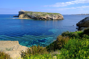 Fototapeta na wymiar St Pauls Island Malta