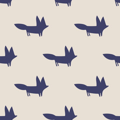 seamless fox pattern