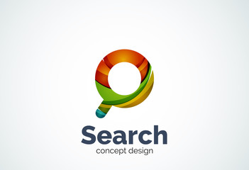 Obraz premium Magnifying glass logo template
