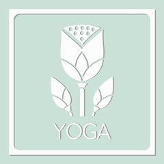 icon yoga lotus decorative design