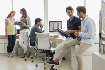 Business executives in office