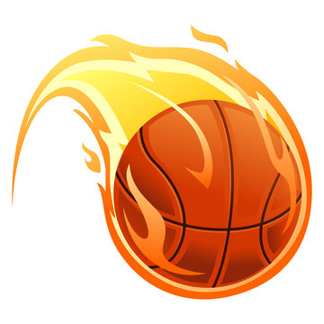 Vector Illustration of Ball on fire
