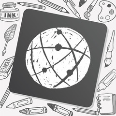 Fototapeta premium Doodle Globe