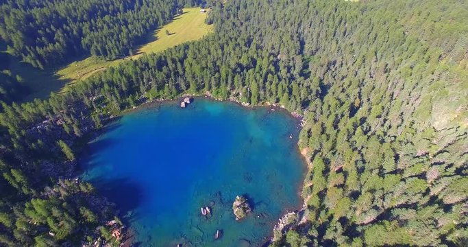 Aerial 4k - Lago Saoseo - Val di Campo (CH) 