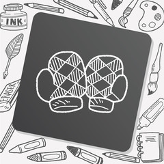 winter gloves doodle