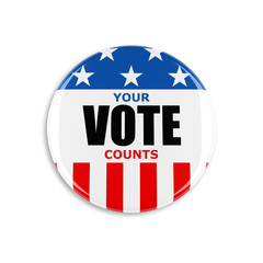 3d usa vote button