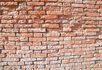 red brick wall of old in an old House