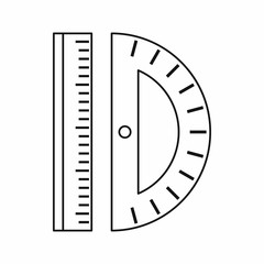 Line icon in outline style isolated on white background. Tool symbol