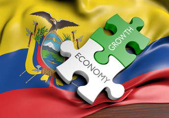 Ecuador economy and financial market growth concept, 3D rendering