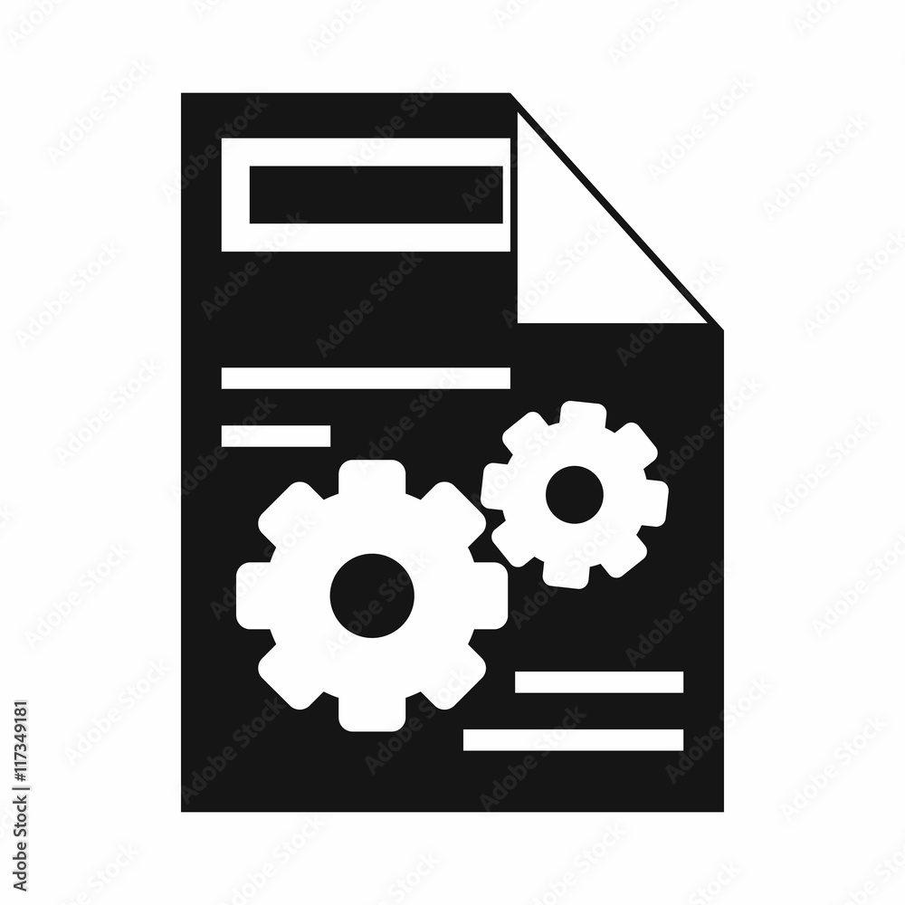 Poster web setting icon in simple style isolated on white background