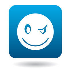 Eyewink suspicious emoticon icon in simple style on a white background