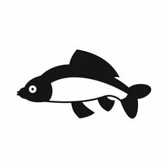 Fish icon in simple style isolated vector illustration